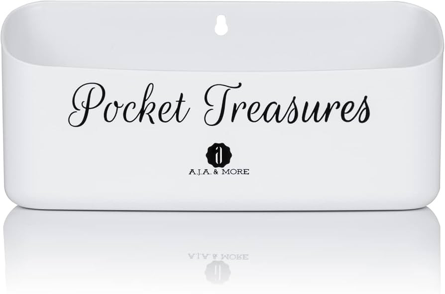 A.J.A. & MORE Pocket Treasures Bin Coin Holder for Laundry Room Organization Storage Space Saving... | Amazon (US)