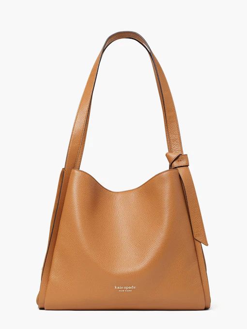 Knott Pebbled Leather & Suede Large Shoulder Bag | Kate Spade (US)