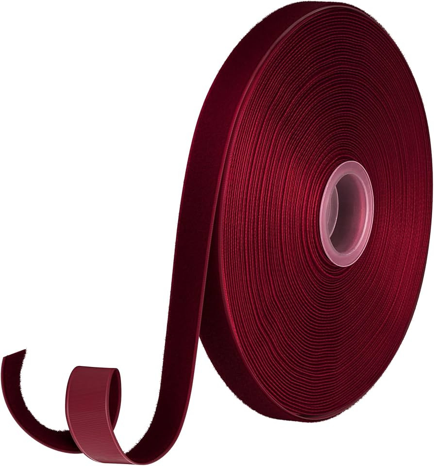 Burgundy Velvet Ribbon,5/8 Inch X 15Yd Wine Satin Ribbon for Gift Wrapping Christmas Decor Tree,C... | Amazon (US)