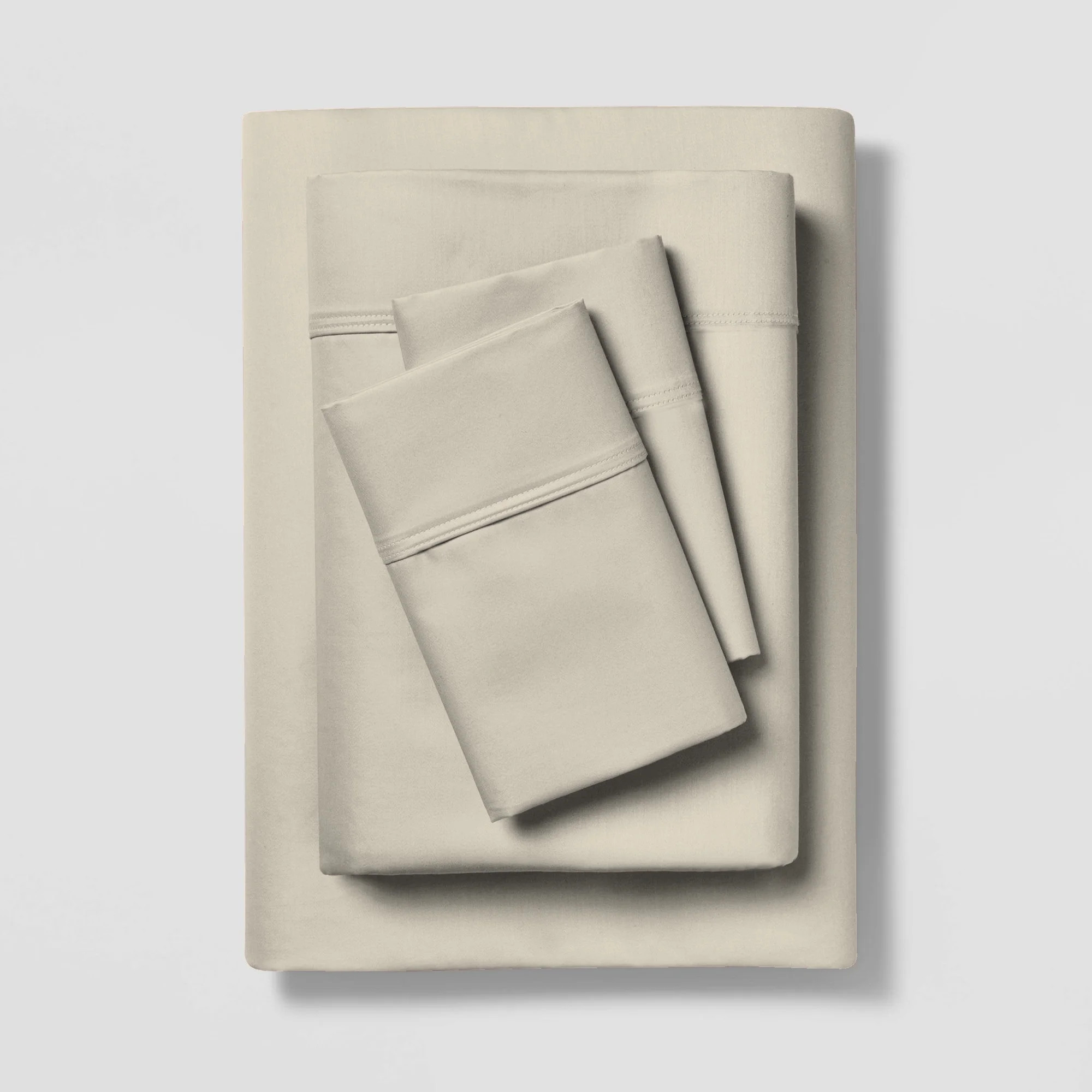 Color Sense 100% Cotton Percale Sheet Sets Twin Cream - Walmart.com | Walmart (US)