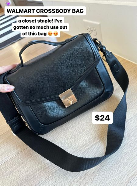 @walmart #walmartpartner Walmart crossbody black bag 🙌🏼 this one is so good, I’ve gotten so much use out of it and it’s only $24 😍

#LTKfindsunder50 #LTKitbag #LTKworkwear