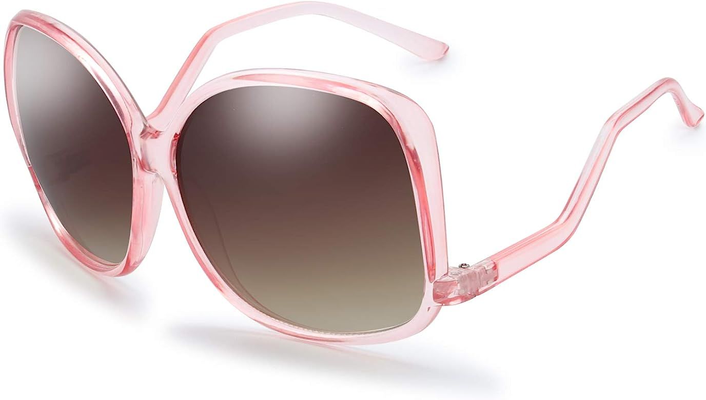 Women's Oversized Square Jackie O Cat Eye Hybrid Butterfly Fashion Sunglasses - Exquisite Packagi... | Amazon (US)