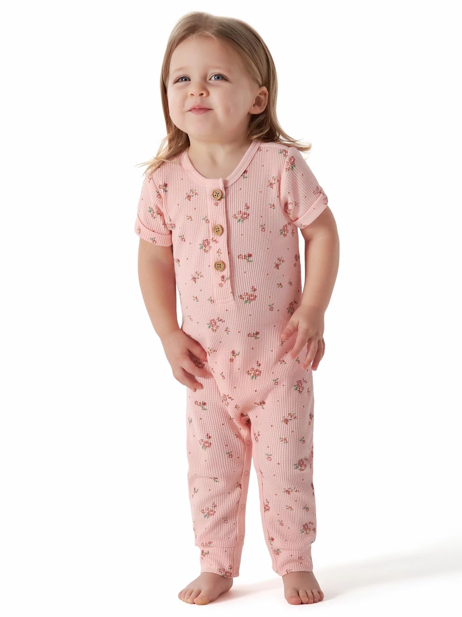 Modern Moments by Gerber Baby Boy or Girl Unisex Long Leg Romper, Sizes 0/3M-24M | Walmart (US)