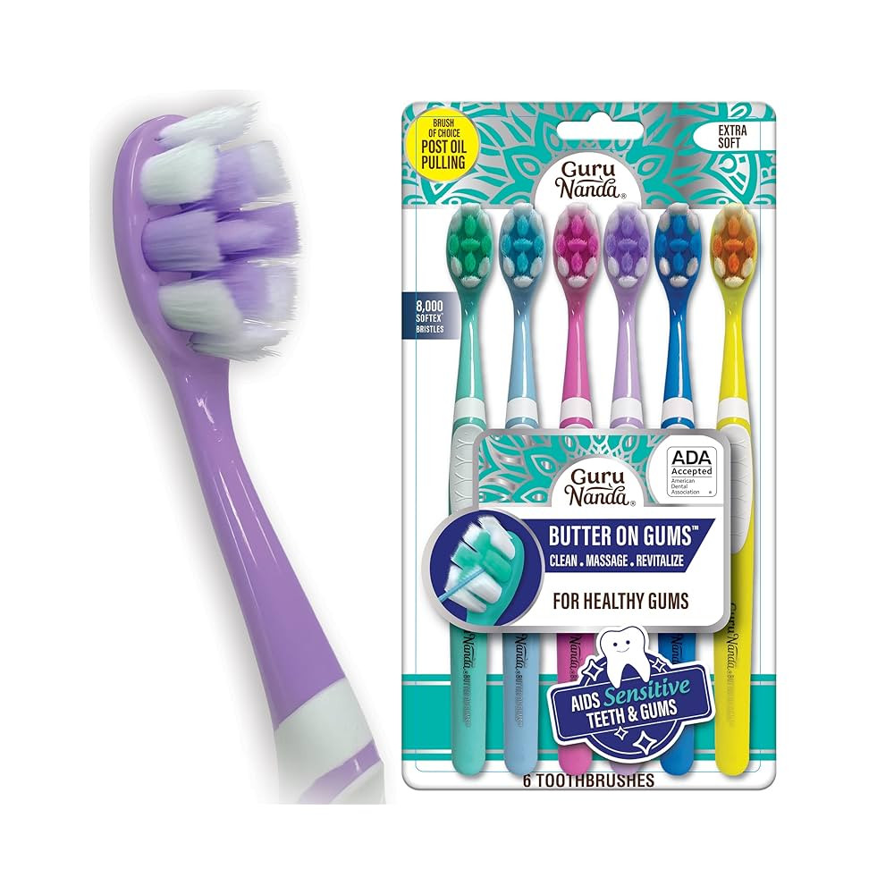 GuruNanda Butter On Gums Toothbrush, ADA Accepted, With 8000+ Ultra Soft Softex Bristles for Sens... | Amazon (US)