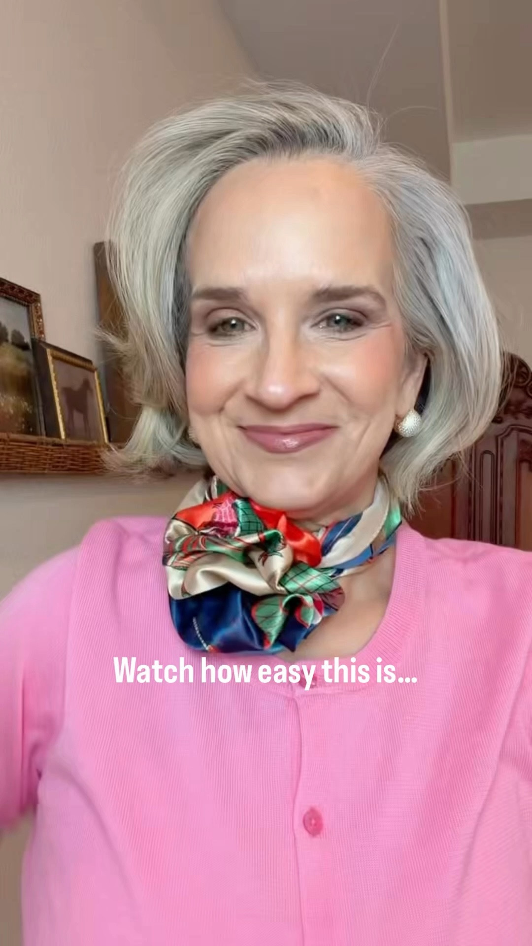 Another fun way to tie a scarf- a rosette! 

Amazon, silk scarves, fashion trick, over 50, midlife style hack, 

#LTKgrwm #LTKootd #LTKOver40