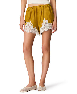 Women's Daisee Lace Trim Pull-On Shorts | Macy's