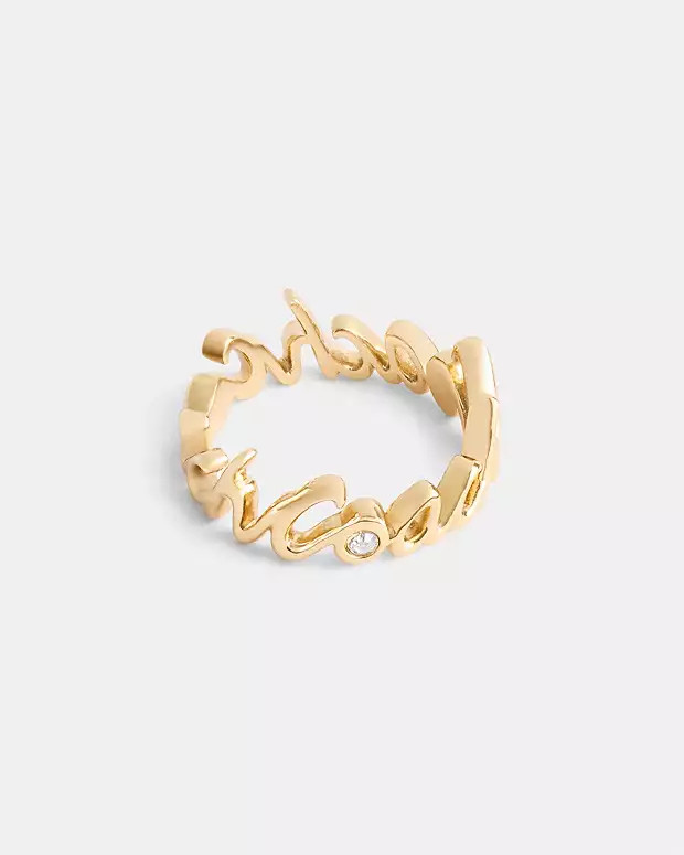 Coach Script Ring | Coach Outlet US