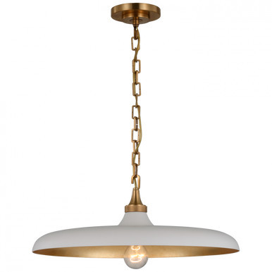 Piatto Pendant, 1-Light, Hand-Rubbed Antique Brass, 18"W (TOB 5115HAB-PW CU3D7) | Lighting Reimagined