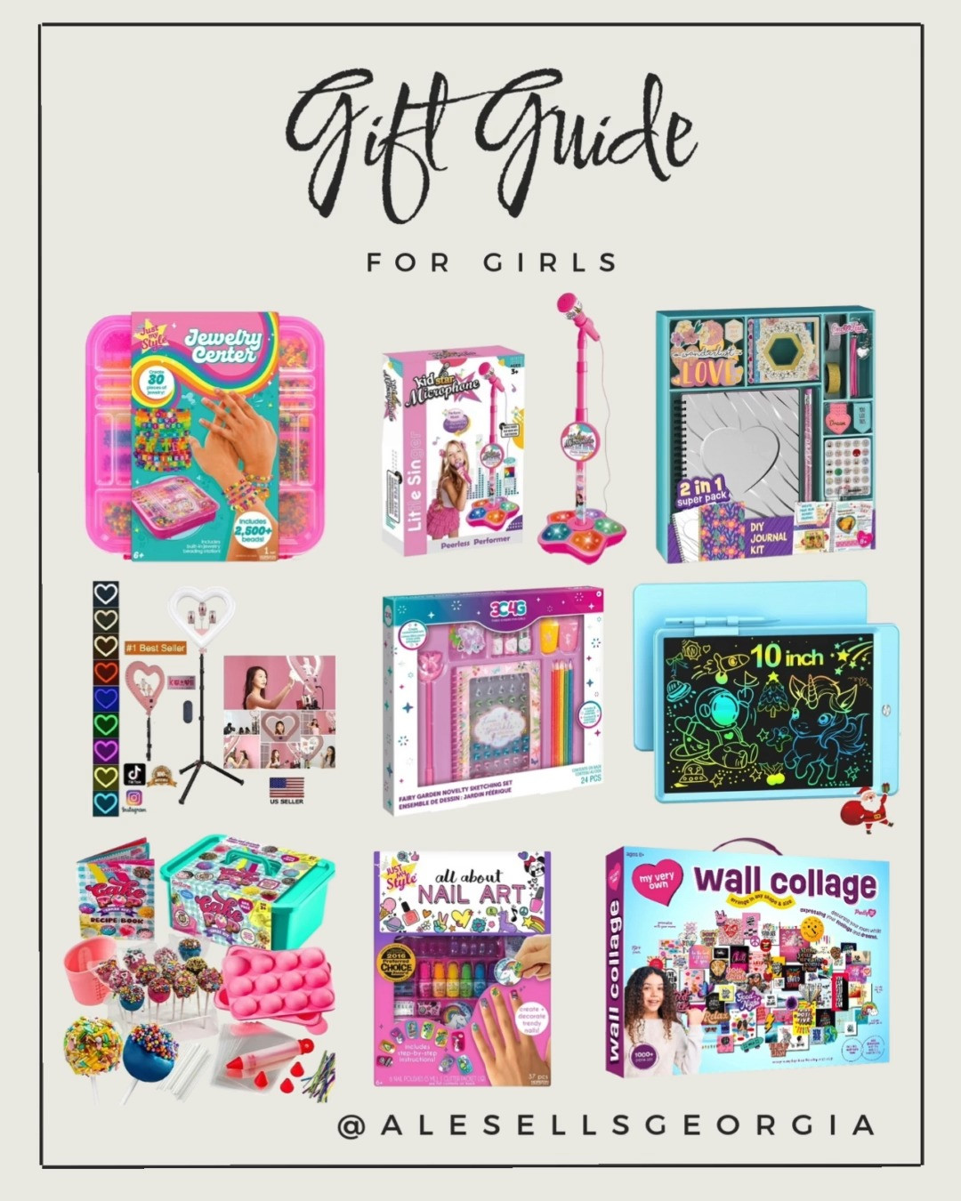 Jewelry kits, karaoke, journals, and wall art everything a girl could want! Shop the perfect gifts to inspire creativity and fun! #GiftsForGirls #CreativeGifts #HolidayShopping 

 #LTKGiftGuide #LTKHoliday #LTKSaleAlert
