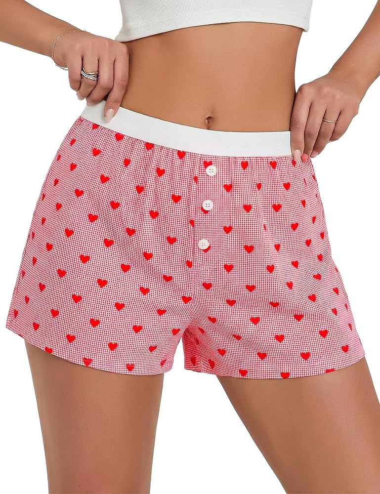 Boxer Shorts for Women Summer Lightweight Pajama Sleep Shorts Y2k Cute Micro Mini Pj Bottoms S-2X... | Amazon (US)
