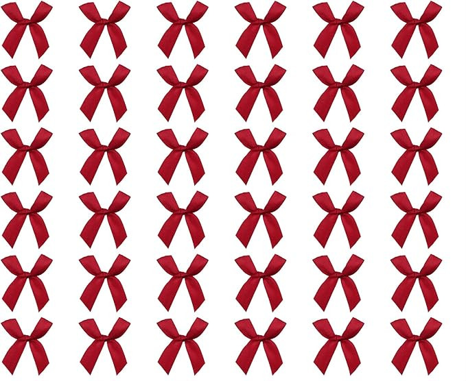 Tupalizy Ribbon Bows Mini Satin Fabric Bows Flowers for DIY Craft Sewing Scrapbooking Wedding Chr... | Amazon (US)