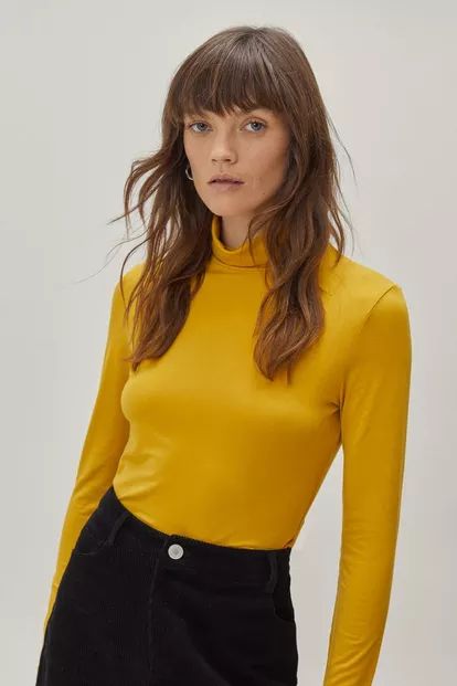 Roll Neck Long Sleeve Top | Nasty Gal (US)