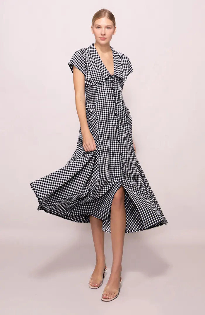 MELLODAY Gingham Smocked Waist Maxi Dress | Nordstrom | Nordstrom