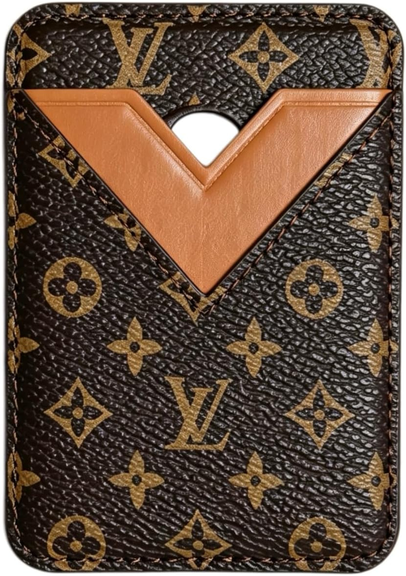 Obluchye Dual-Slot Fashion Magnetic Card Holder，Unisex，Artificial leather | Amazon (US)