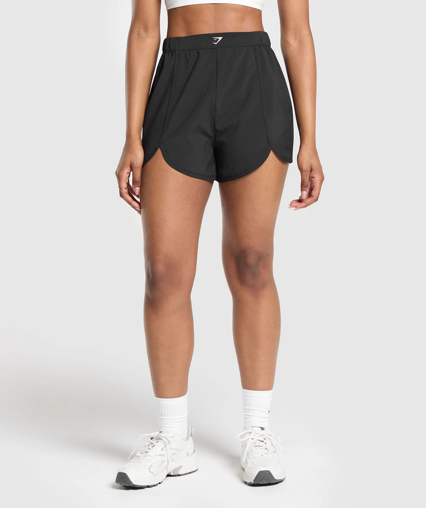 Gymshark Scallop Hem Shaped Shorts - Black | Gymshark US