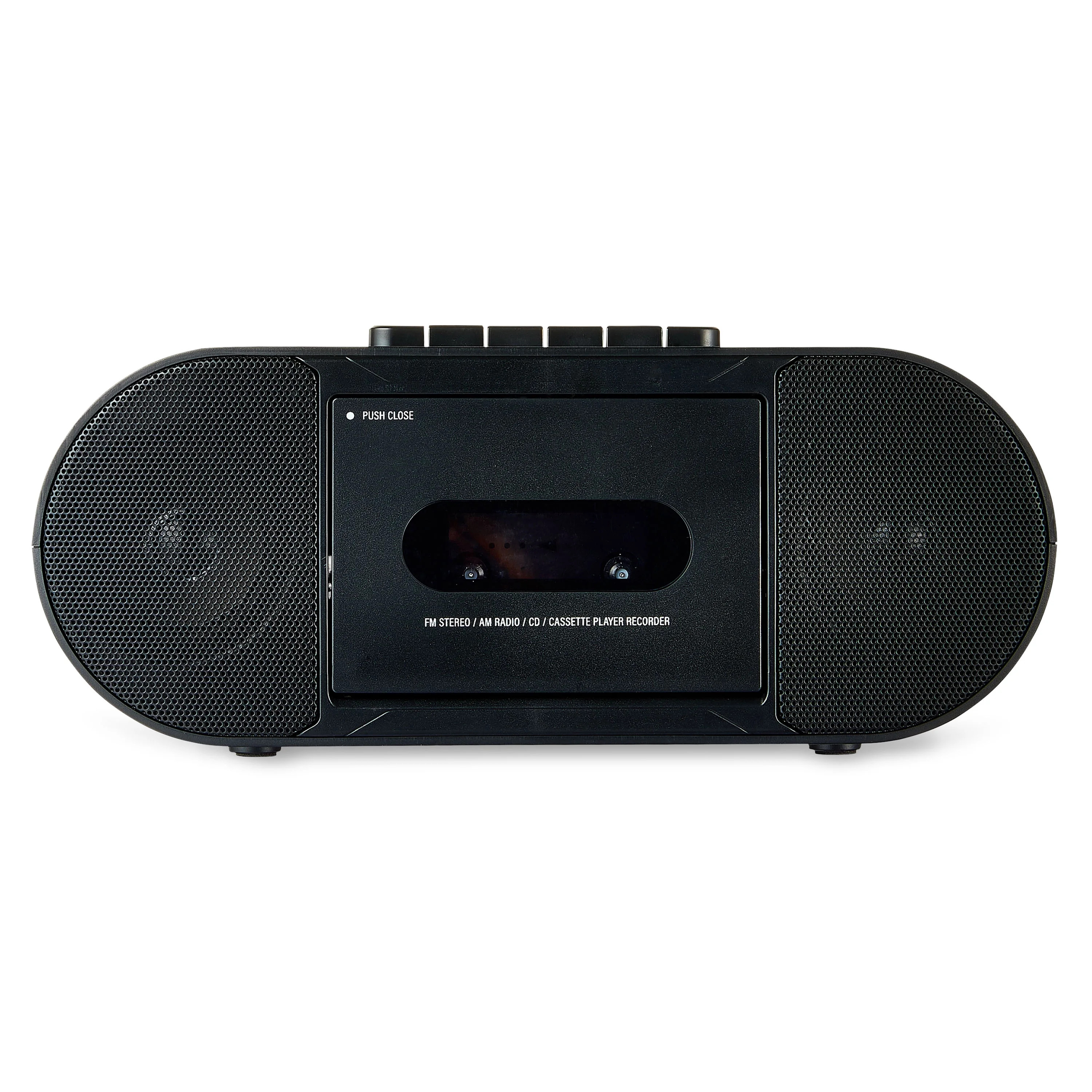 onn. Portable CD/Cassette Boombox with Bluetooth Wireless Technology, Black | Walmart (US)