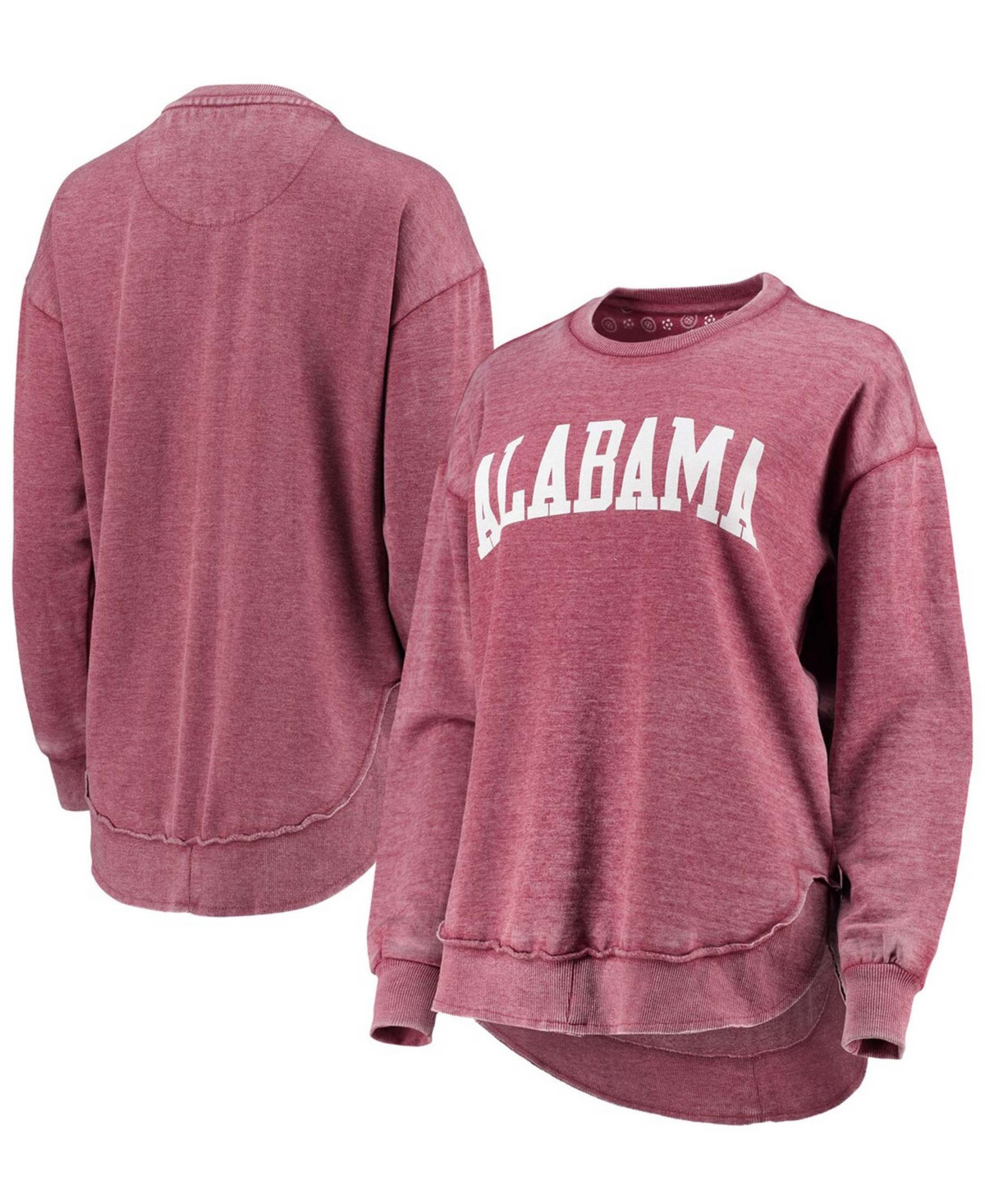 Women's Crimson Alabama Crimson Tide Vintage-Like Wash Pullover Sweatshirt - Crimson | Macy's