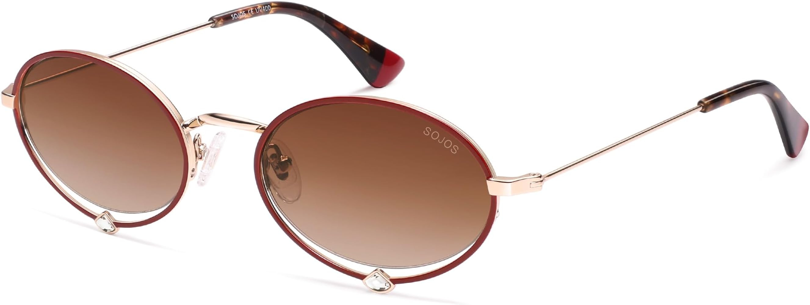 SOJOS Retro Oval Sunglasses Women Trendy Lightweight Narrow Vintage Small Shades UV Protection Su... | Amazon (US)