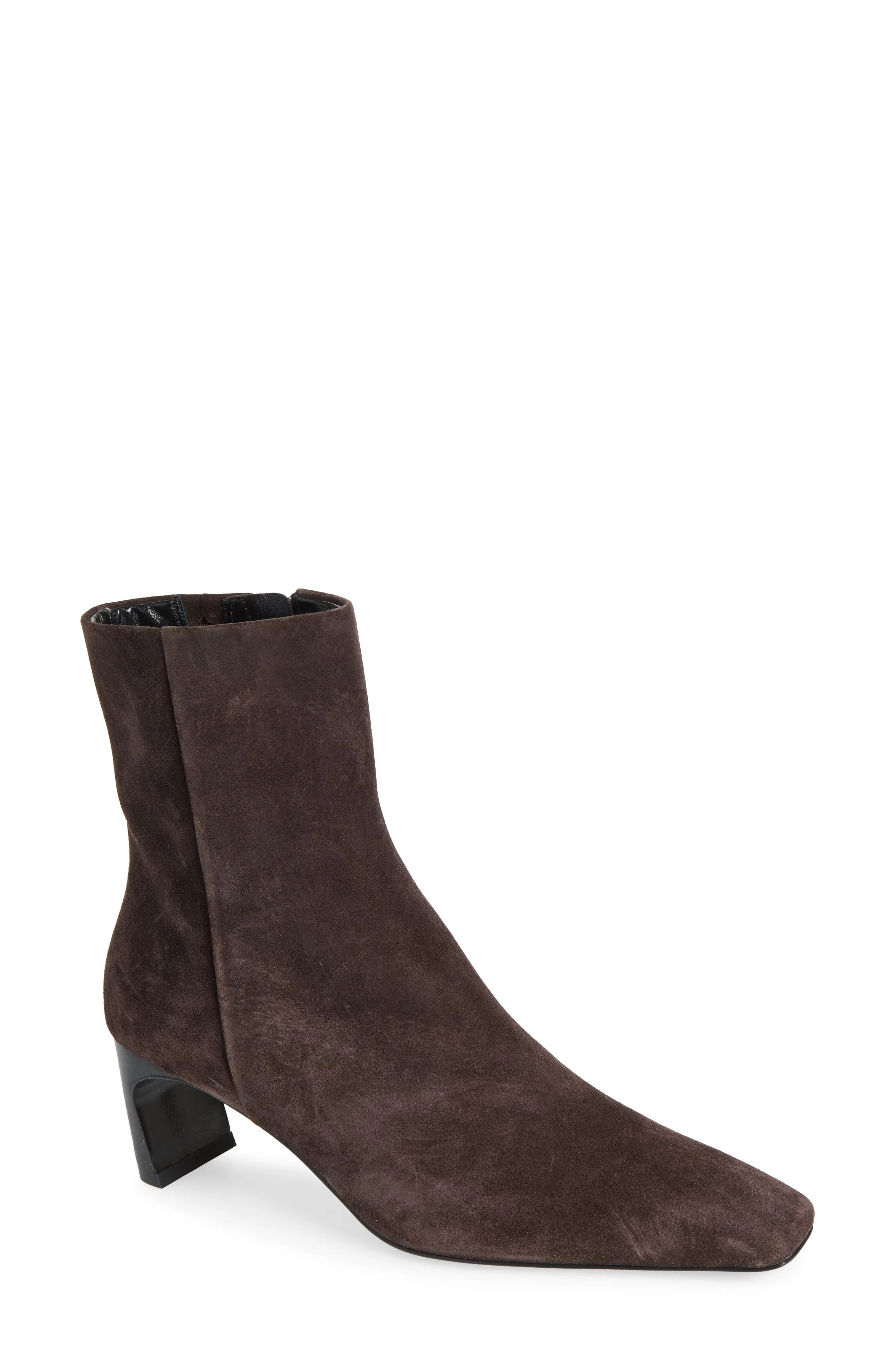 rag & bone Kai Genuine Calf Hair Ankle Boot in Dark Chocolate Suede at Nordstrom, Size 38.5 | Nordstrom