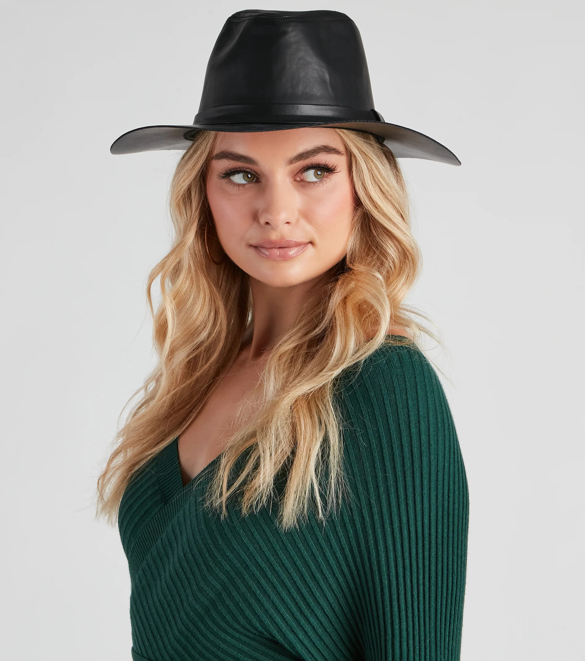 Western Chic Faux Leather Cowboy Hat | Windsor Stores
