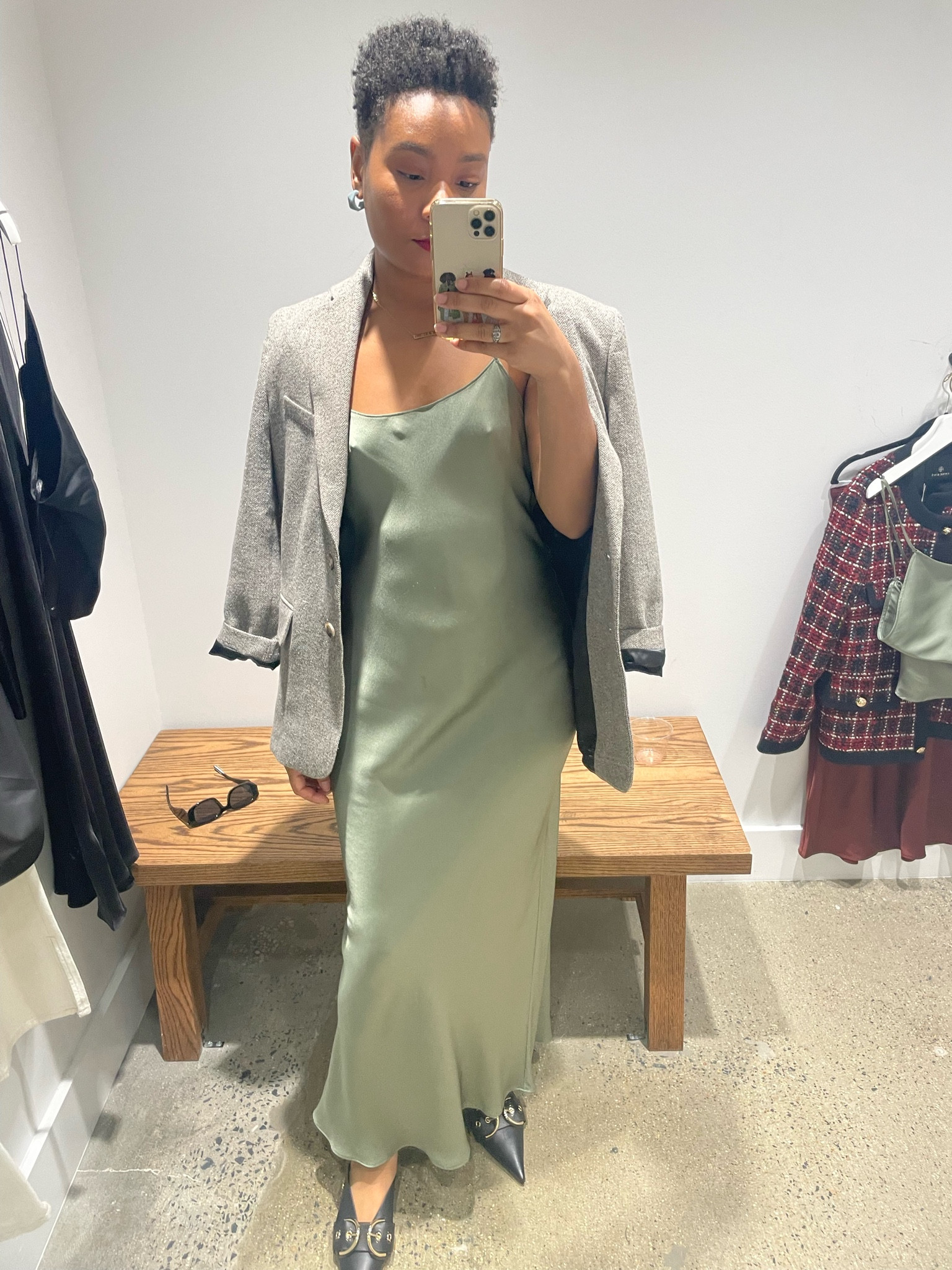 This silk dress is a wardrobe staple for the fall! The the back is exposed which gives it a sexy touch. 

#Aninebing #falloutfits #falldress #fallwedding 

#LTKU #LTKSeasonal #LTKstyletip