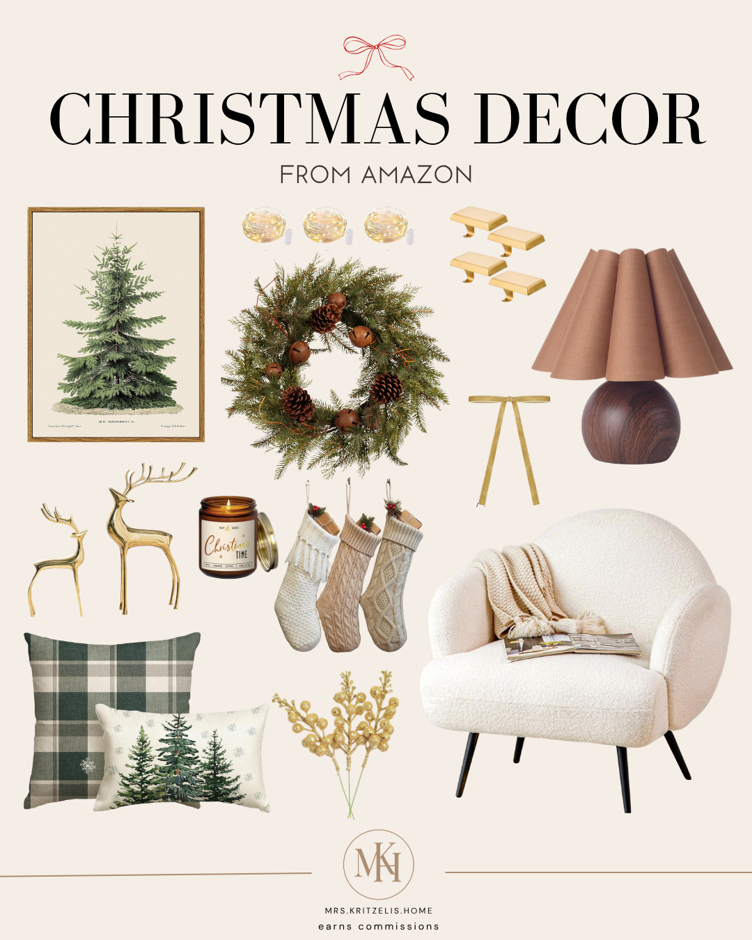 Cozy holiday vibes start at home. Shop my favorite neutral Christmas decor finds from Amazon. ✨ // Amazon, Amazon Christmas, Amazon Christmas Tree, Amazon Decor, Amazon Finds, Amazon Home, Amazon Home Finds, Amazon Must Haves, Christmas, Christmas Decor, Christmas Decorations, Home Decor, Christmas Tree, Christmas Stockings, Amazon Throw Pillows, Decorative Pillow, Christmas Wreath, Amazon Wall Art, Framed Wall Art, Small Table Lamp, Animal Figurines, Scented Candles, Berry Stems, Amazon Accent Chair, Clothes Rack 

 #LTKCyberWeek #LTKHoliday #LTKHome