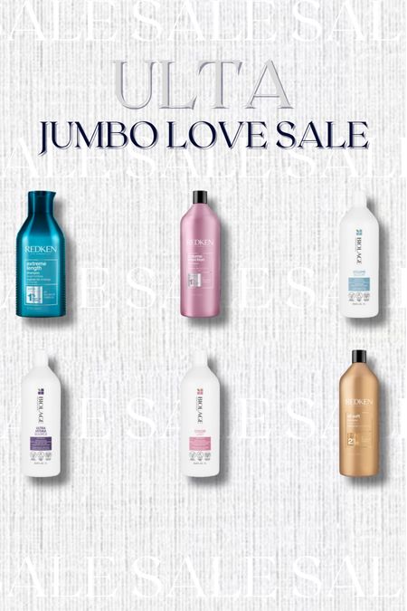 Ulta jumbo love sale ends January 20th, get up to 45% off jumbo shampoos and conditioners 

#LTKfindsunder50 #LTKbeauty #LTKsalealert