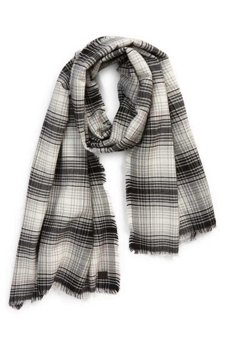 Plaid Oblong Wool Blend Scarf | Nordstrom | Nordstrom