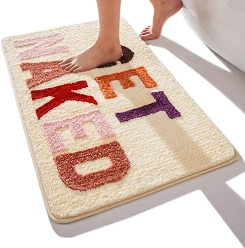 Get Naked Bath Mat Cute Bathroom Rugs Funny Non Slip Bathtub Decor Mats Super Absorbent Floor Car... | Amazon (US)