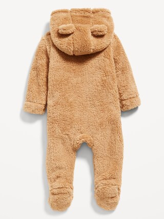 Hooded Critter Footed Sherpa One-Piece for Baby | Old Navy (US)