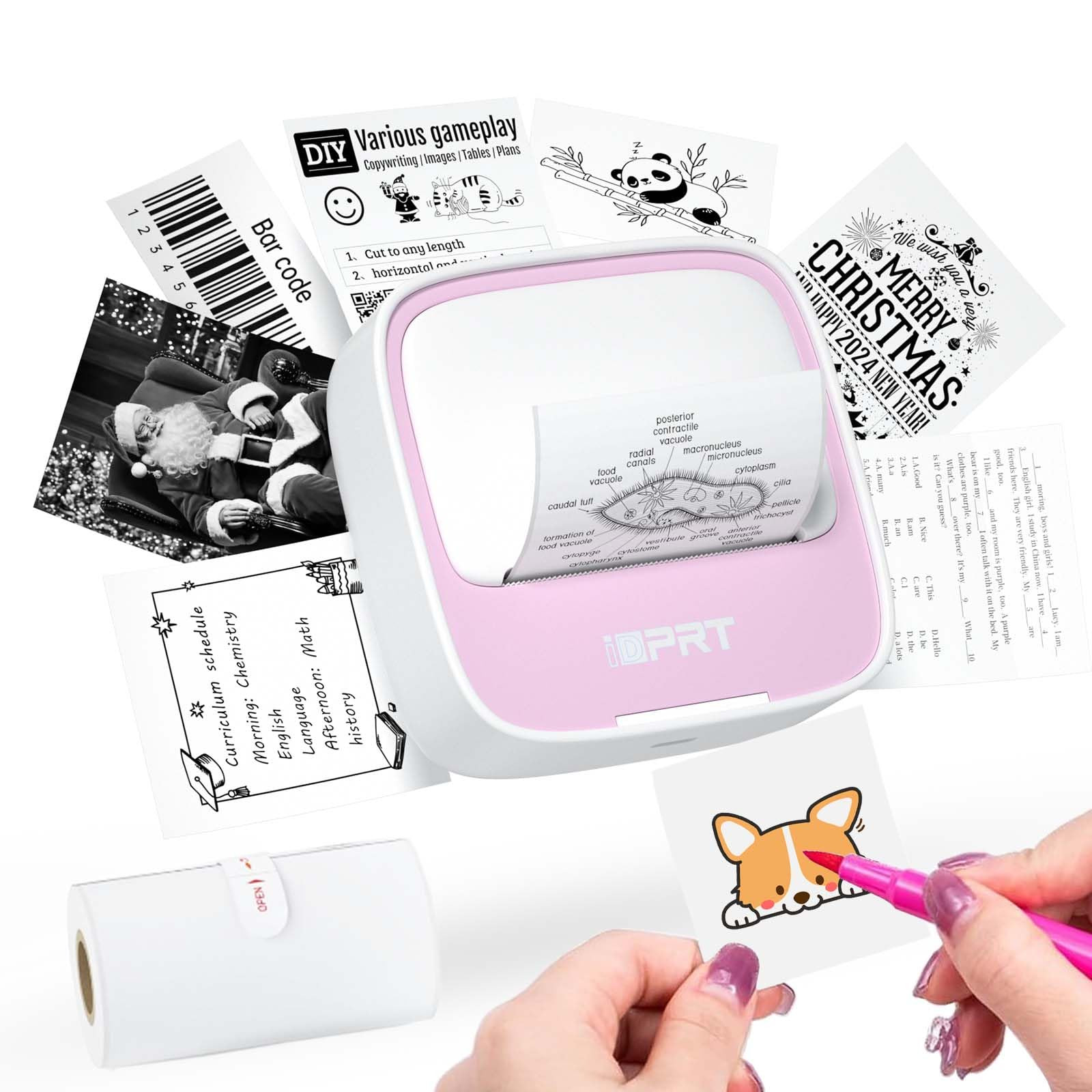 iDPRT Portable Sticker Maker Machine with 1 Roll Sticker Paper, Mini Printer Efficiently and Quic... | Amazon (US)