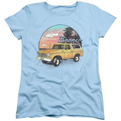 Women's Ford Bronco Bronco At The Beach T-Shirt, Light Blue, 2X Large | Target