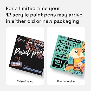 ARTISTRO Paint Pens for Rock Painting, Stone, Ceramic, Glass, Wood, Canvas. Set of 12 Acrylic Pai... | Amazon (US)