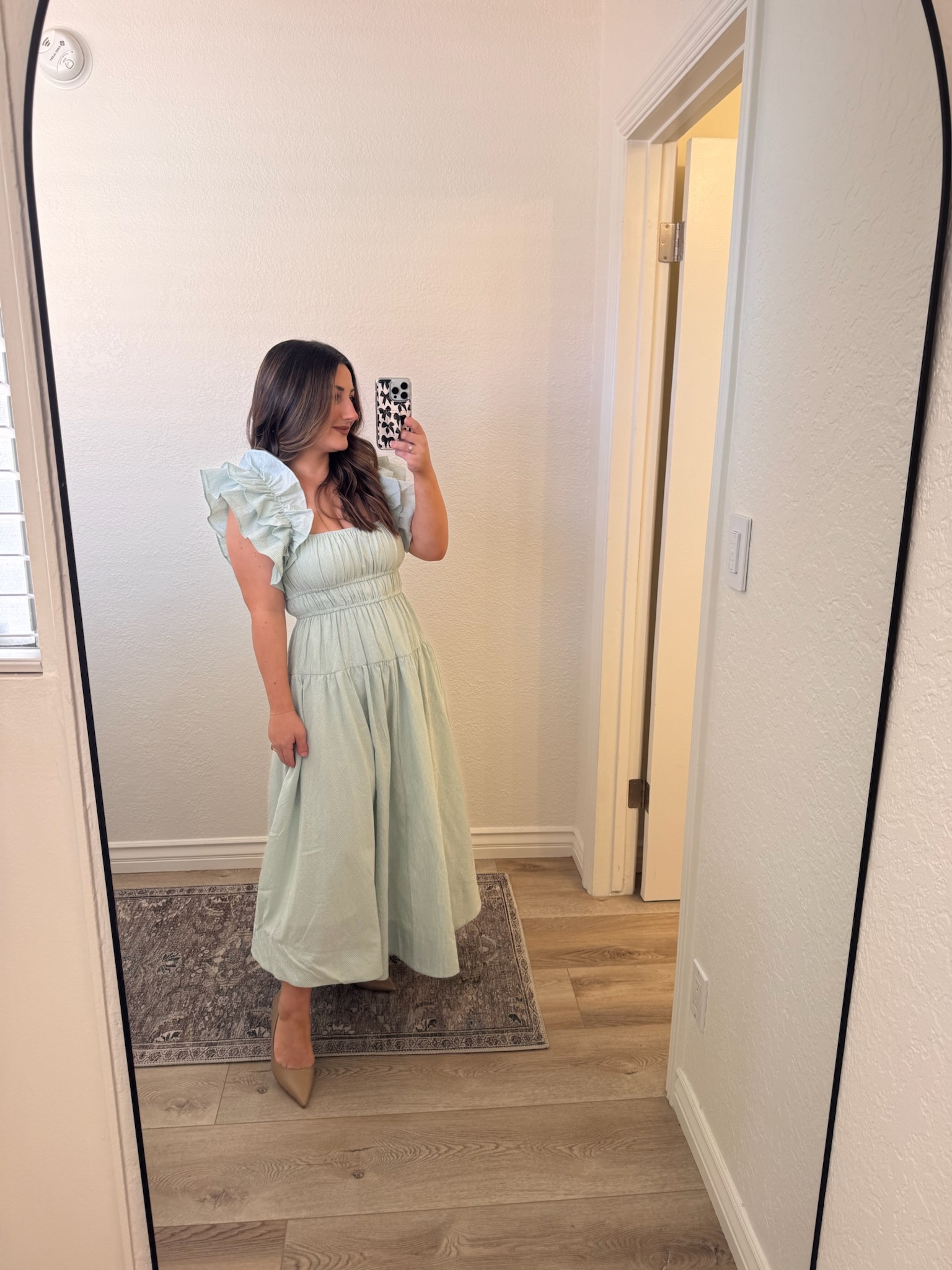 CODE: MIMIPLUSWILL 

Gorgeous petite friendly dress! 

Perfect for baby shower, Europe trip, family photos, wine tasting, weekend getaway! 

Size small 
Color green stripe 

I'm 5'0" 145lbs



#LTKPetite #LTKFindsUnder100 #LTKSaleAlert