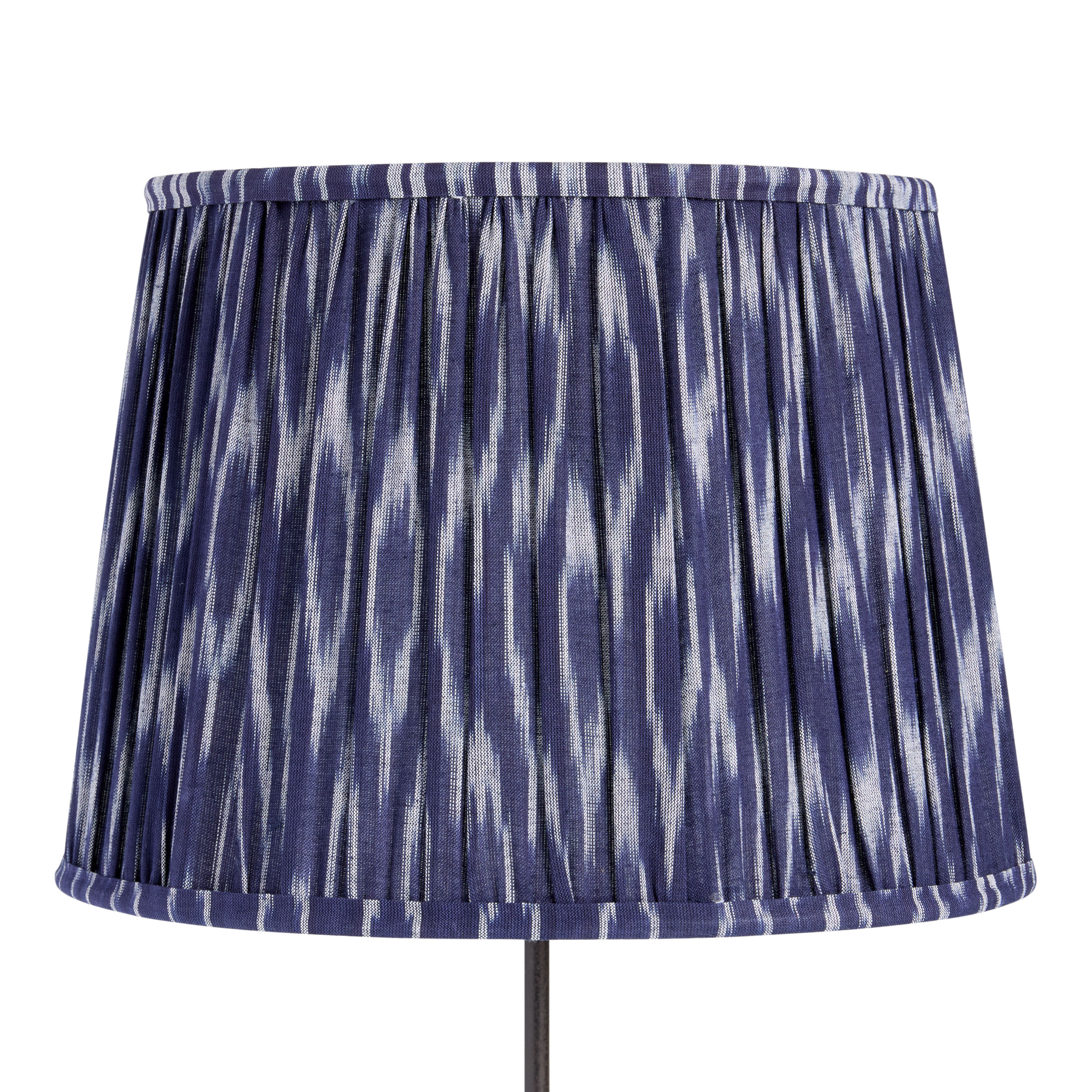 Denim Blue Geo Block Print Pleated Table Lamp Shade | World Market