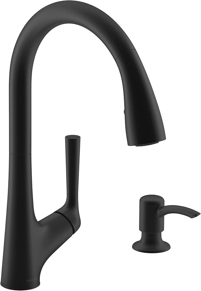 KOHLER R77748-SD-BL Malleco Touchless Pull Down Kitchen Sink Faucet with Soap/Lotion Dispenser in... | Amazon (US)