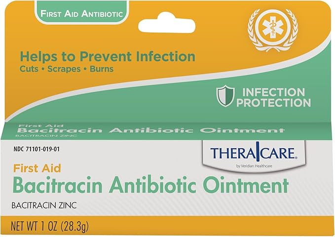 Thera|Care Bacitracin Antibiotic Ointment | First Aid | Infection Prevention and Protection | 1.0... | Amazon (US)