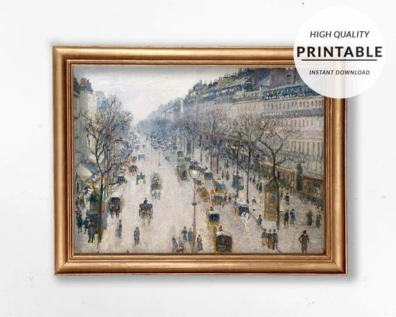 Paris Vintage Paint French Painting Paris Print Art | Etsy | Etsy (US)
