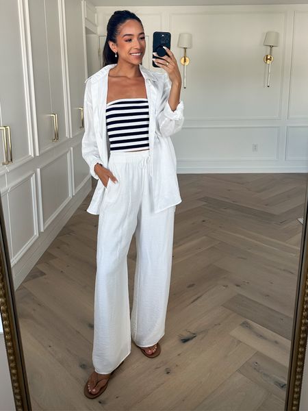 Todays outfit 🤍 size XS striped tube top, Small white pants (not see through!), Small linen shirt (runs big, size down) 




Summer outfit
4th of July outfit
July 4th outfit


#LTKFindsUnder100 #LTKFindsUnder50 #LTKStyleTip