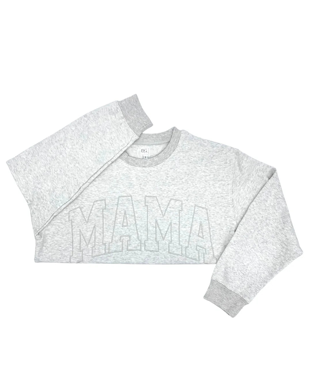 MAMA Drop Shoulder Crew - HEATHER GRAY | Brooklyn Grace