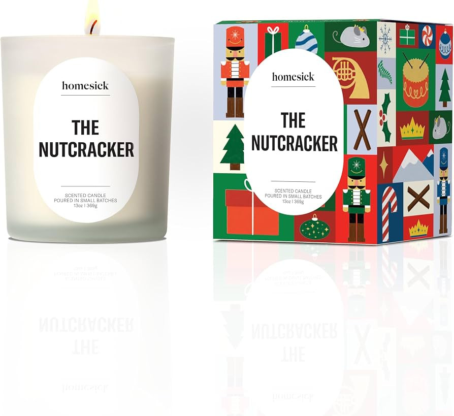Homesick The Nutcracker Scented Candle – 13.75 oz Premium Soy Blend in Cinnamon Clove Ginger Va... | Amazon (US)