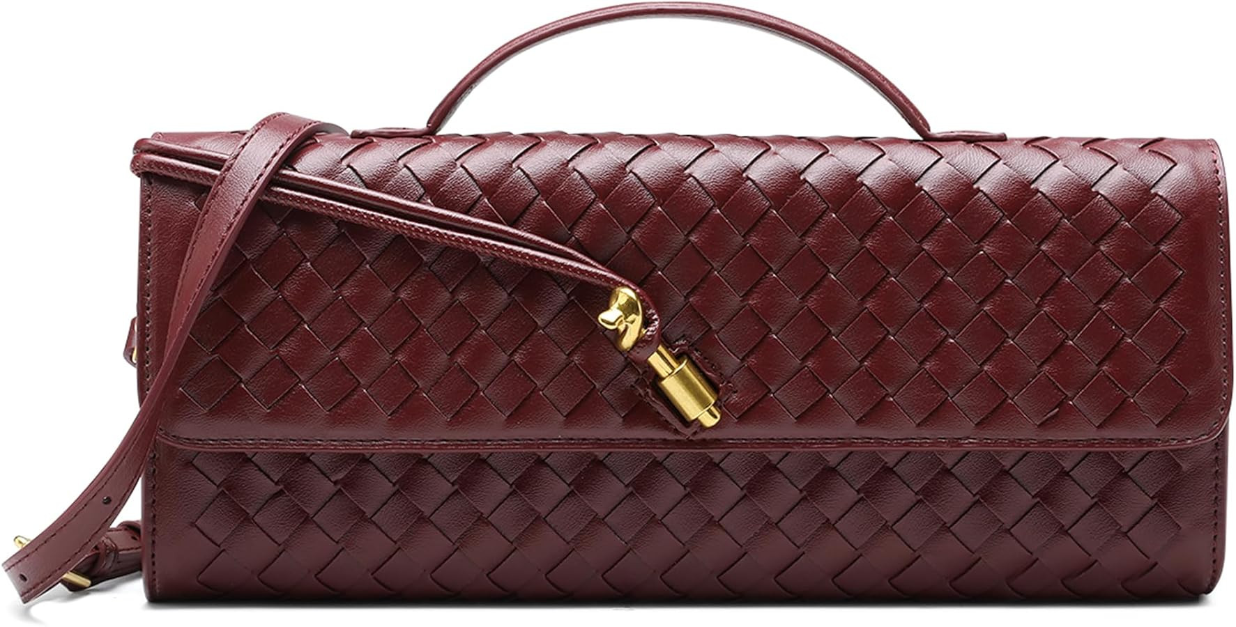 NEWBELLA Handwoven Women's Clutch Purse, Crossbody Bag with Adjustable Strap for Evening & Casual... | Amazon (US)