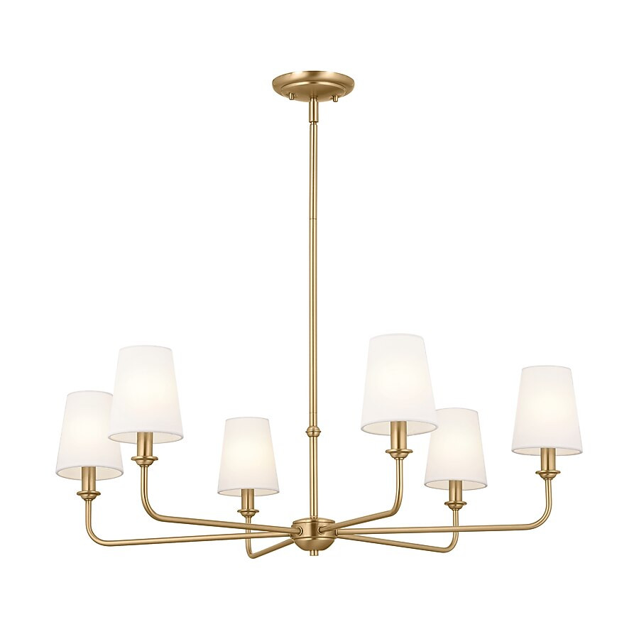 Kichler Pallas 6-Light Brushed Traditional Chandelier | Lowe's