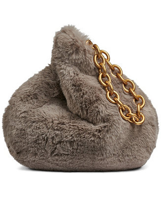 Lawrence Faux Fur Wristlet  with Chain Strap | Macy's