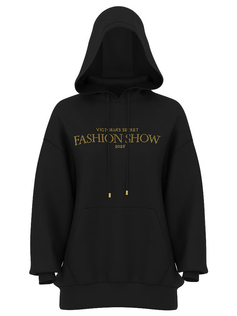Buy Iconic Fleece Relaxed Hoodie, Pure Black - Order Hoodies & Sweatshirts online - Victoria's Se... | Victoria's Secret (US / CA )