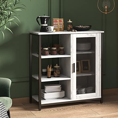 LVSOMT Buffet Cabinet with Storage, Kitchen Storage Cabinet, Industrial Farmhouse Barn, Coffee ba... | Amazon (US)