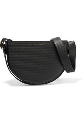Baby Half Moon textured-leather shoulder bag | The Outnet Global