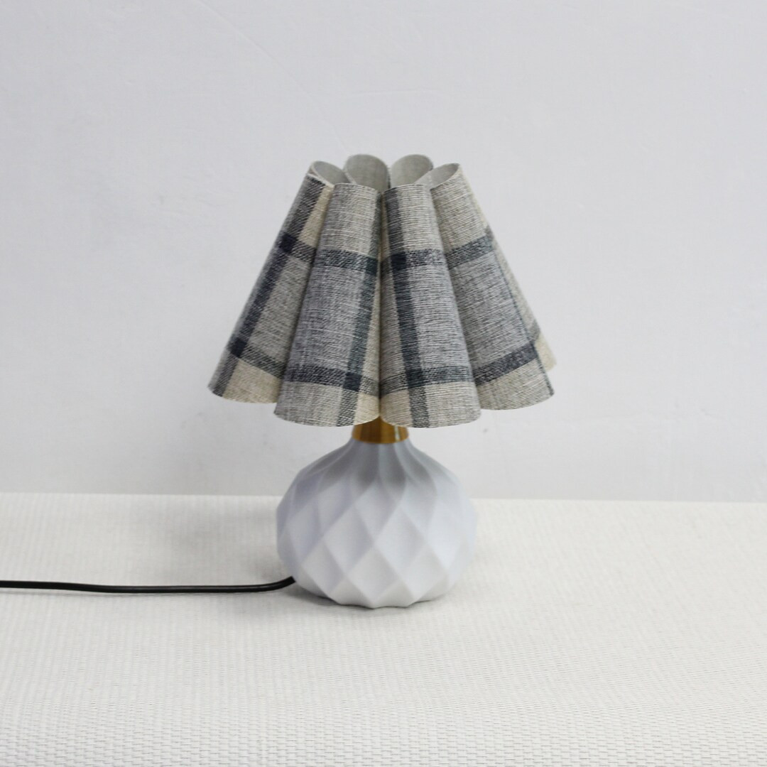 Duzy handmade blue plaid fabric decoration ceramic lamp for for home decor-104# , 110-240V/50-60H... | Etsy (US)