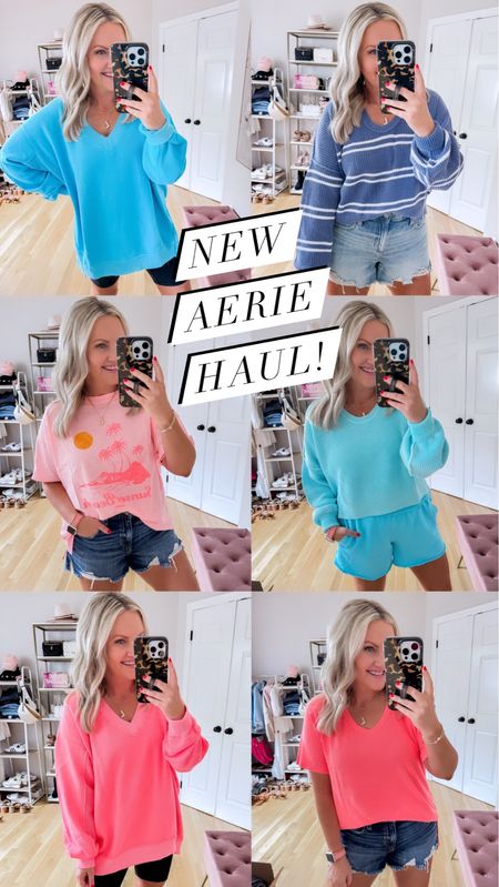 New aerie summer haul!! Everything is on sale!
I wear size small in everything 
Most tops all run big.
Can size down in all shorts 