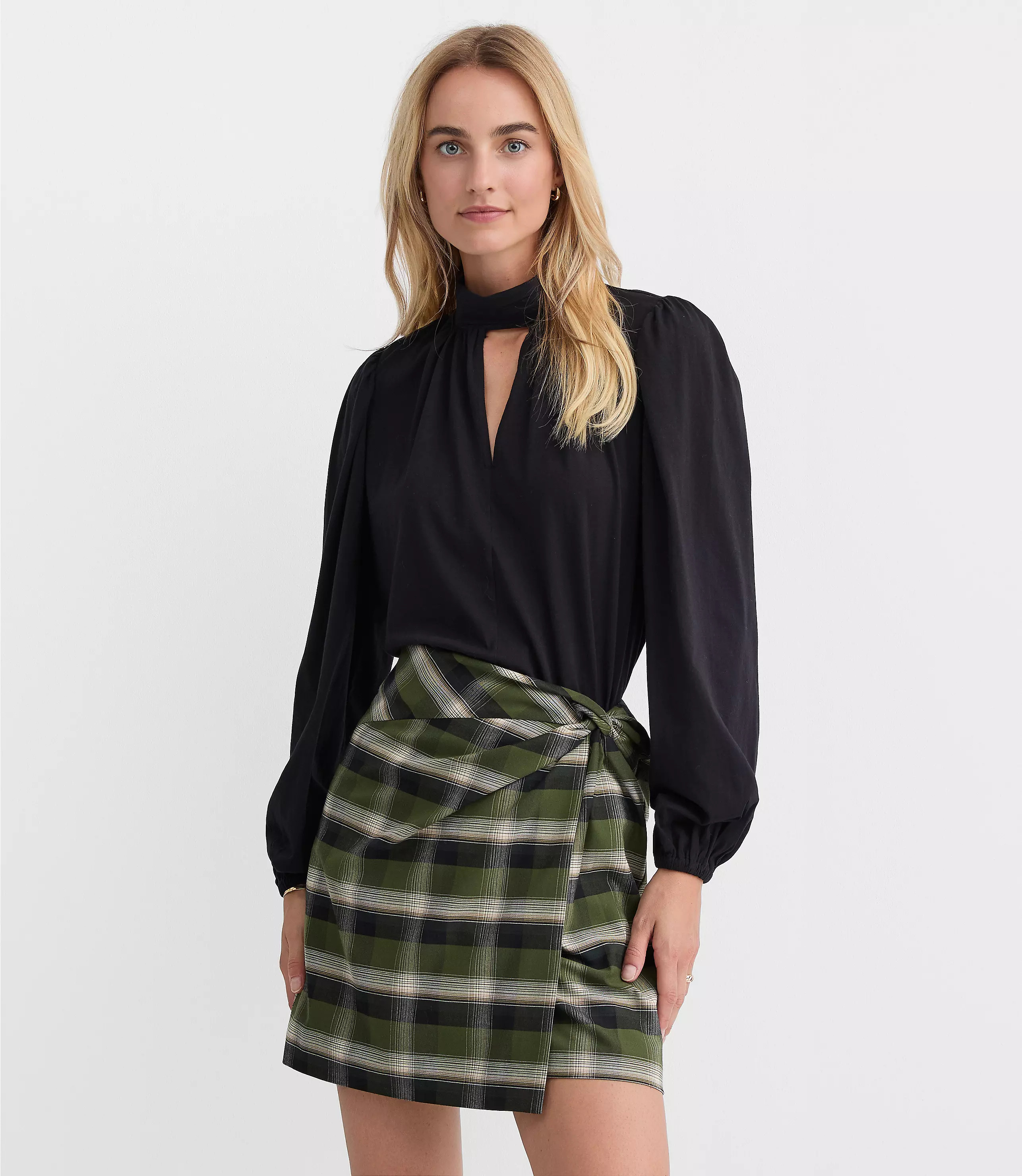 Petite Keyhole Jersey Top | LOFT